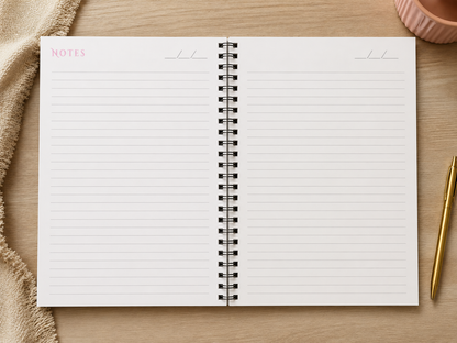 Pink Leopard & Cow Print Spiral bound Notebook | 8.5x11 Size