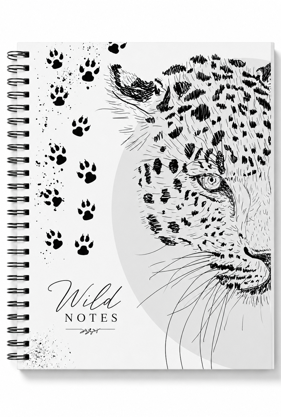 Leopard Spiral bound Notebook Journal 8.5x11 Size Lined Pages