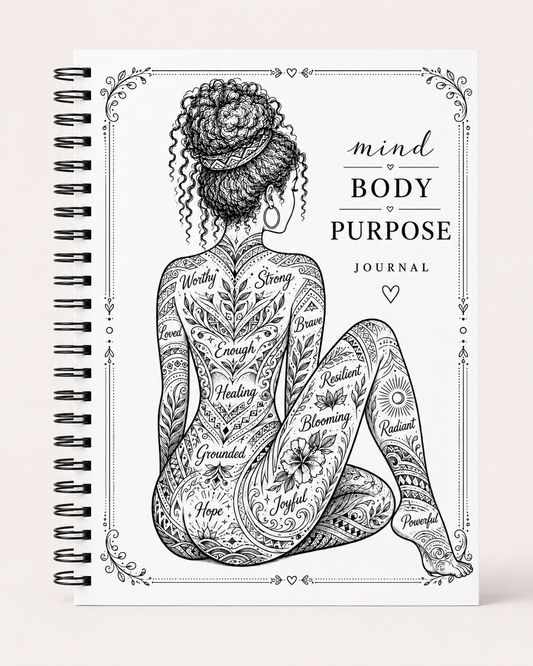 Woman Affirmation Line Art Spiral-bound Notebook Journal 8.5x11 Size Lined, 120 Pages/60 sheets